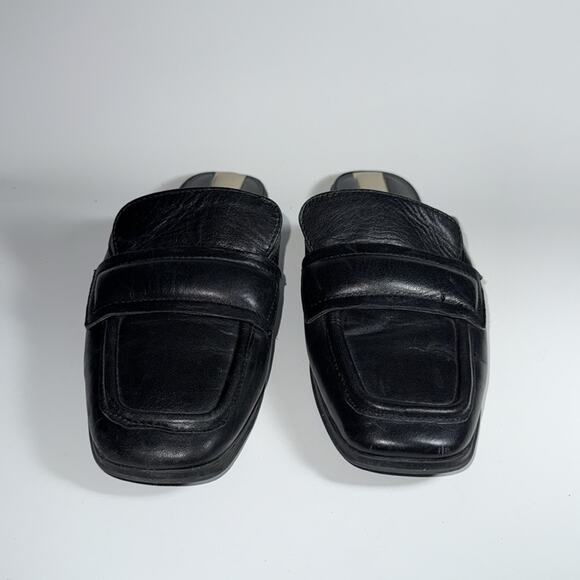 Franco Sarto L Duval leather black slip on mules side 6.5 - Picture 2 of 7